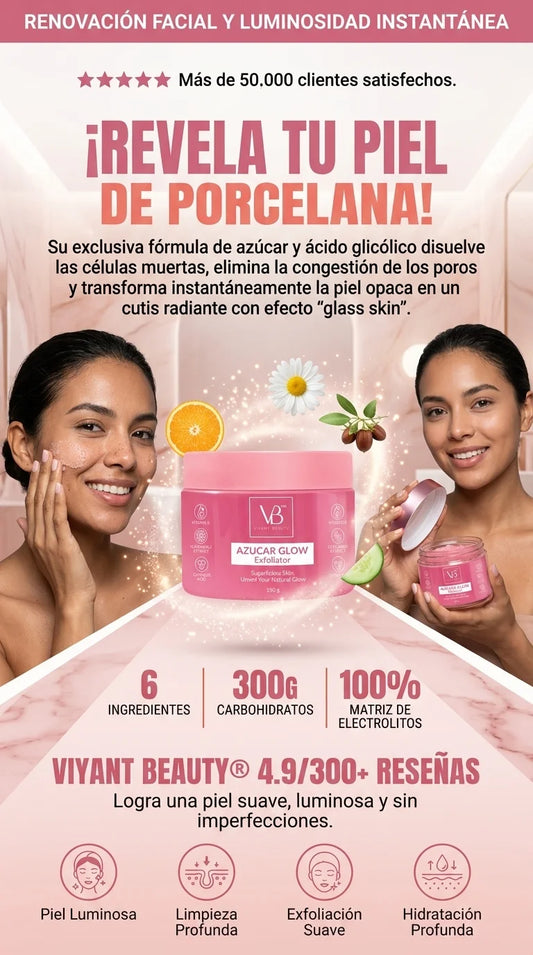 AZUCAR GLOW | Exfoliación renovadora, piel suave y glow natural